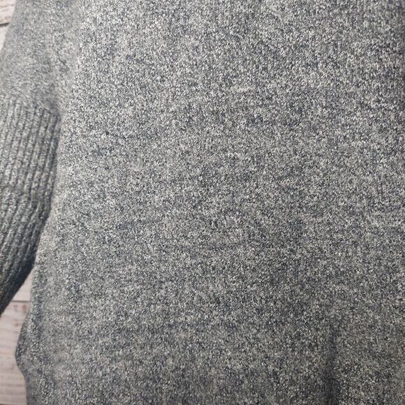 Babaton Aritzia Wool Linen Blend Black Gray V-Neck Pullover Top Women's Sz S/M - Picture 3 of 12